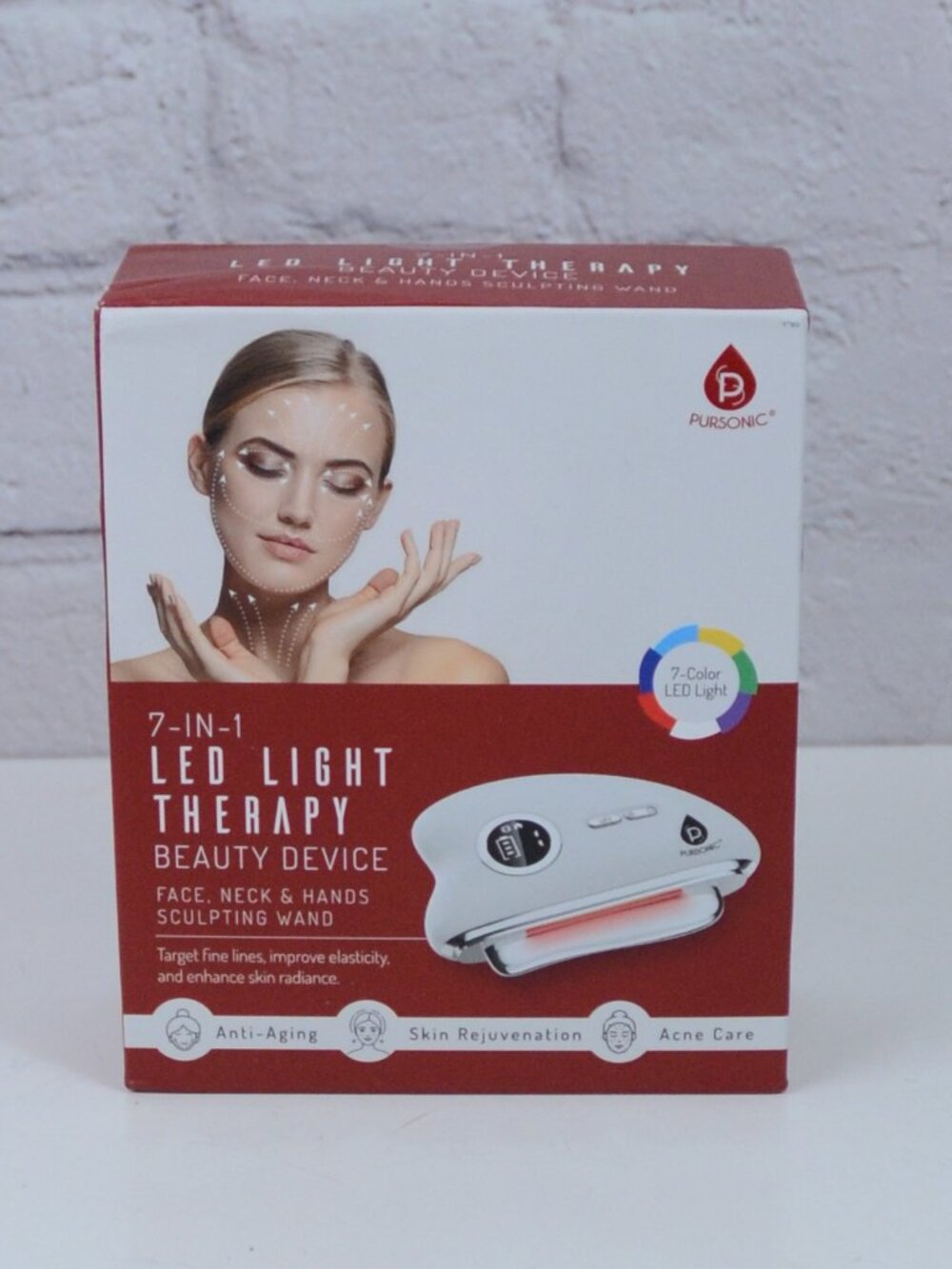 NWT PURSONIC 7-in-1 LED Therapy Beauty Device